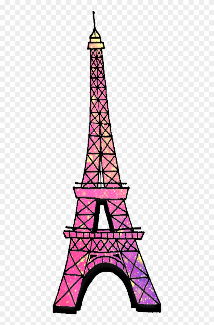 #eiffeltower #paris #france #galaxy #space #tower #pink - Tower Clipart