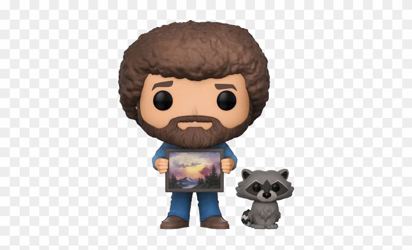 Funko Pop Joy Of Painting Bob Ross And Raccoon 1 - Bob Ross Funko Pop Raccoon Clipart