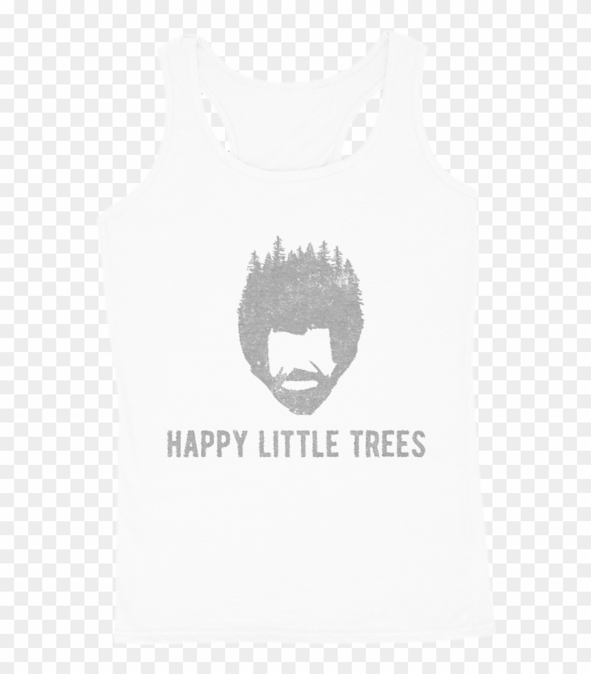 Happy Little Trees Bob Ross Funny Graphic Women's Tank - Women Tank Top Blank Clipart