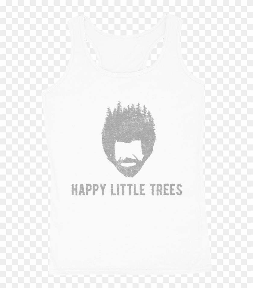 Happy Little Trees Bob Ross Funny Graphic Women's Tank - Women Tank Top Blank Clipart #3939307
