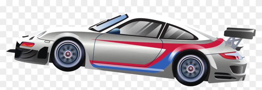 Vector Sports Car - Autos De Carreras Pintado Clipart #3939363
