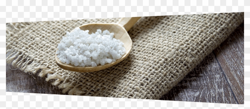 Image Of A Spoon With Sea Salt - White Rice Clipart