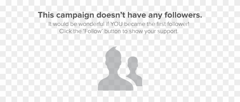 This Campaign Doesn't Yet Have Any Followers - Silhouette Clipart #3940184