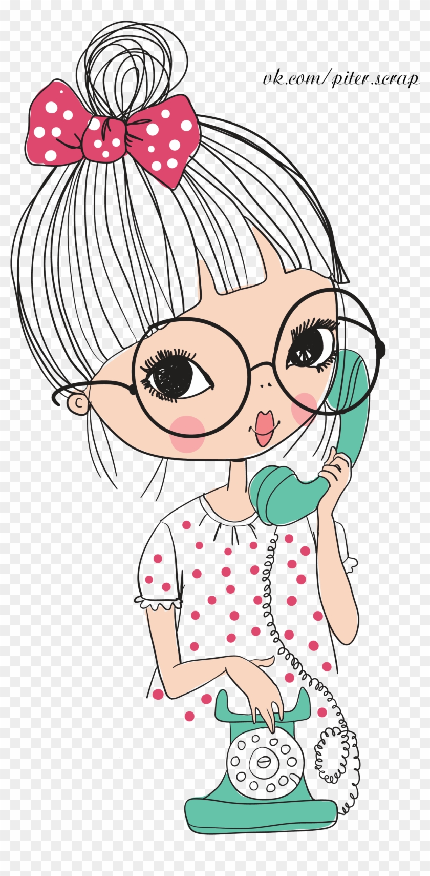 Cute Dolls, Girl Clipart, Cute Illustration - Ilustracion Muñecas Fashion - Png Download
