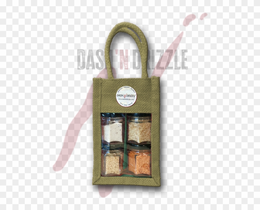 Sampler Set Of 4 Sea Salts In Jute Bag Your Choice - Gunny Sack Clipart