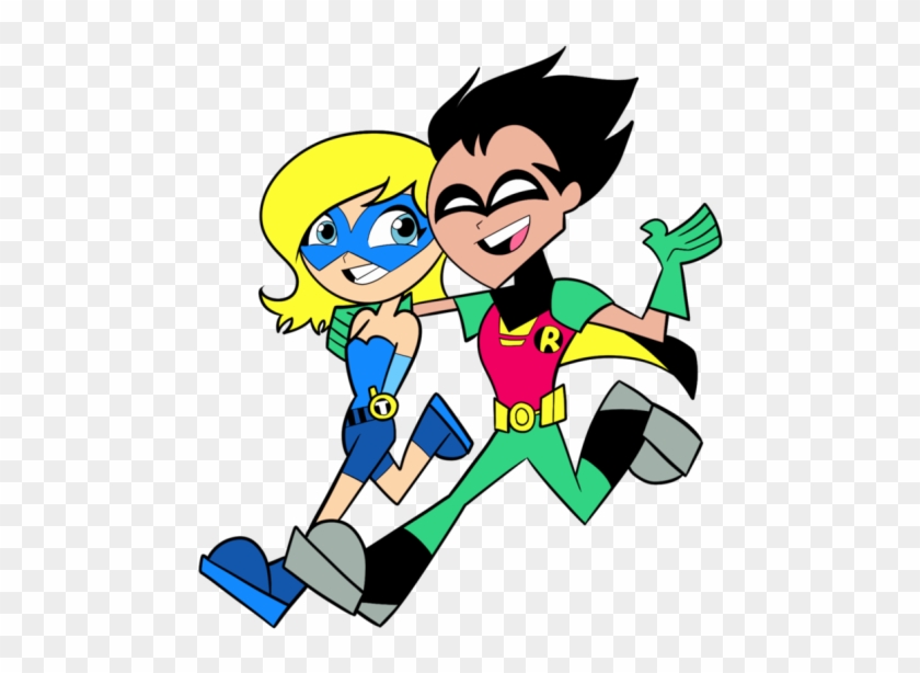 Robin And Terra Looking Happy-ppu9824 - Teen Titans Go Robin X Oc Clipart