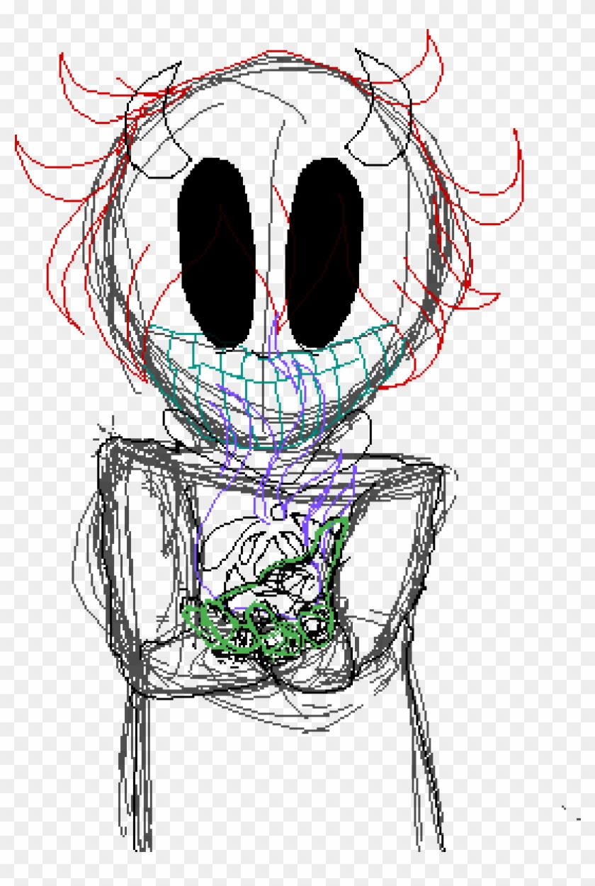 This Flame Person Sketch - Sketch Clipart