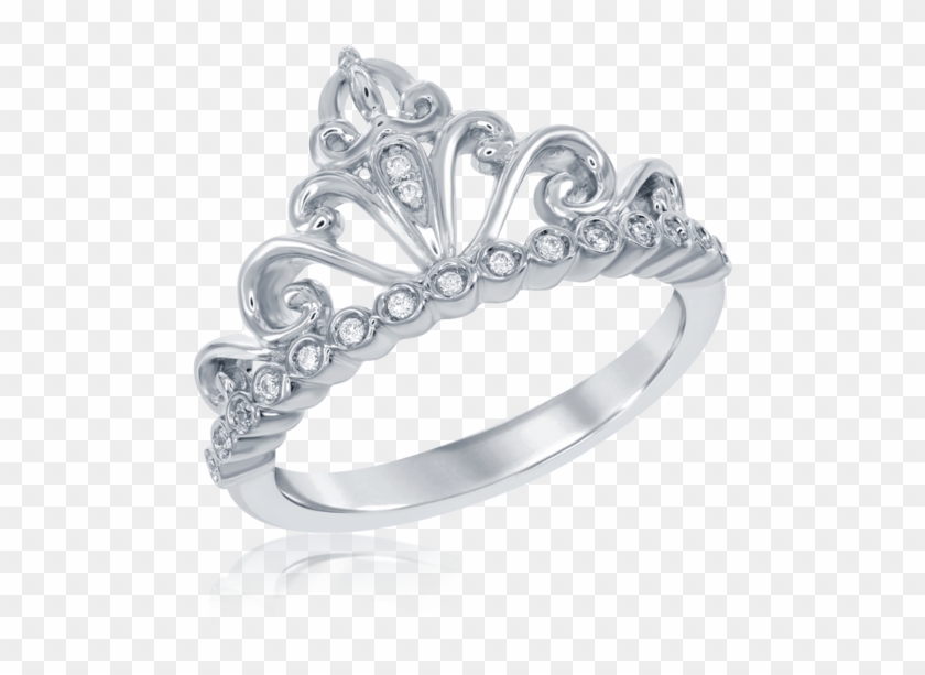 Cinderella Tiara Ring 1/10cttw In Sterling Silver Image - Aneis Princesas Da Disney Clipart