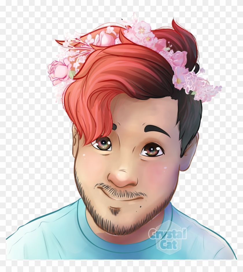 Markiplier Blog Crystalcatart Here - Markiplier Fan Art Flower Crown Clipart #3941308
