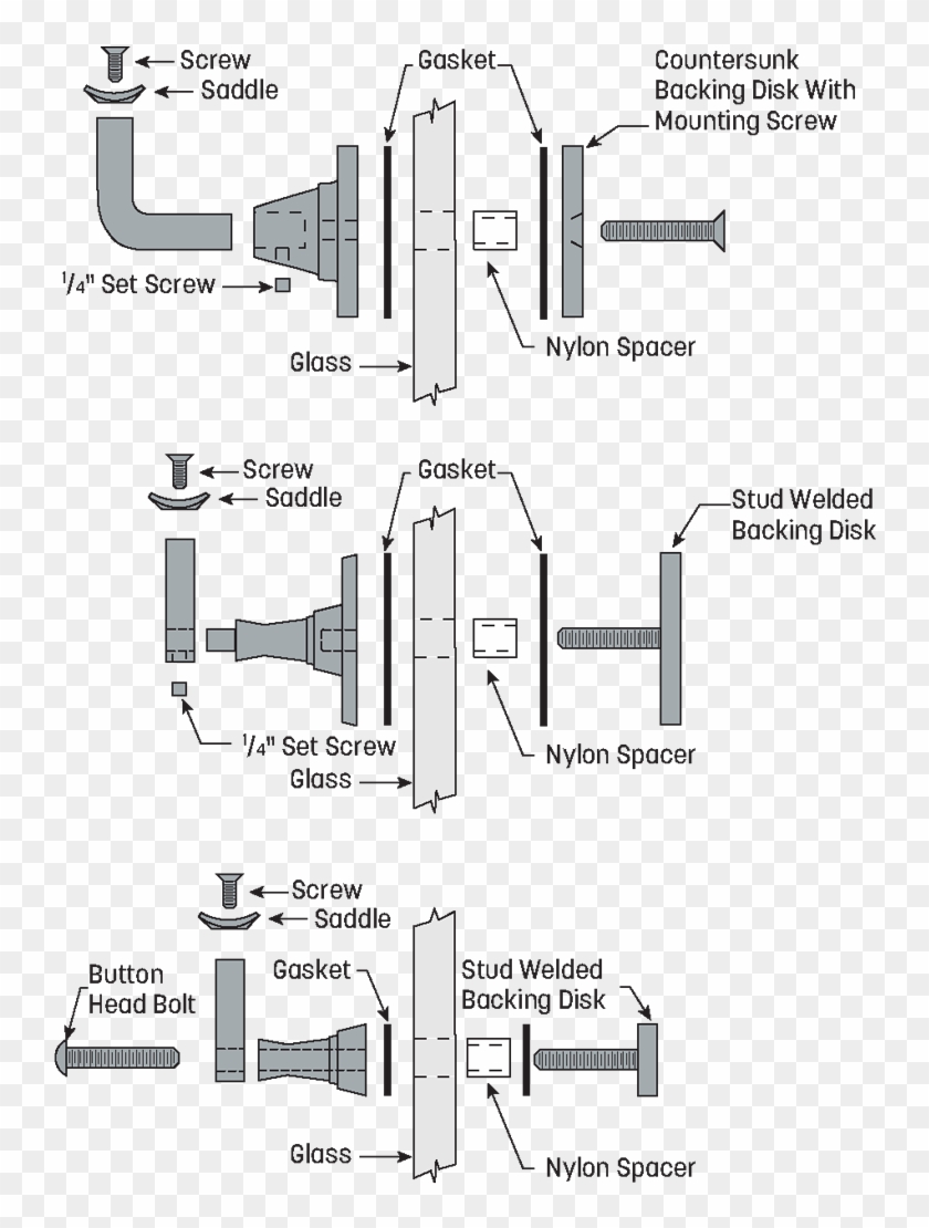 Typical Assembly For Mounting Handrail Brackets To - Anchor Railing To Wall Clipart