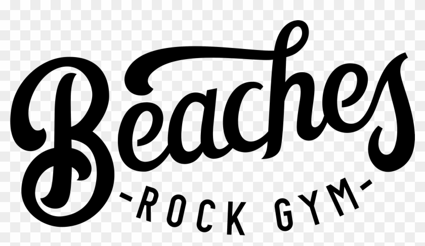 Zoo Beaches Rock Gym Logo 2 Black - Calligraphy Clipart