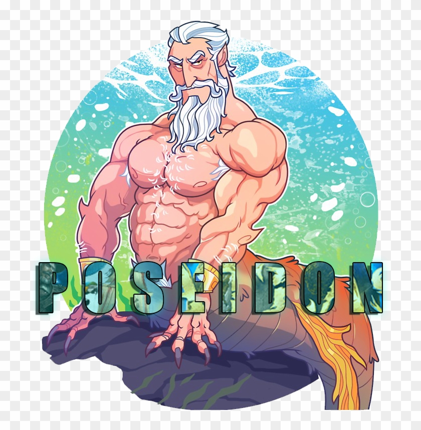 Merman Poseidon Clipart