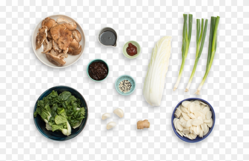 Korean Rice Cakes With Shiitake Mushrooms, Napa Cabbage - Leek Clipart #3942307