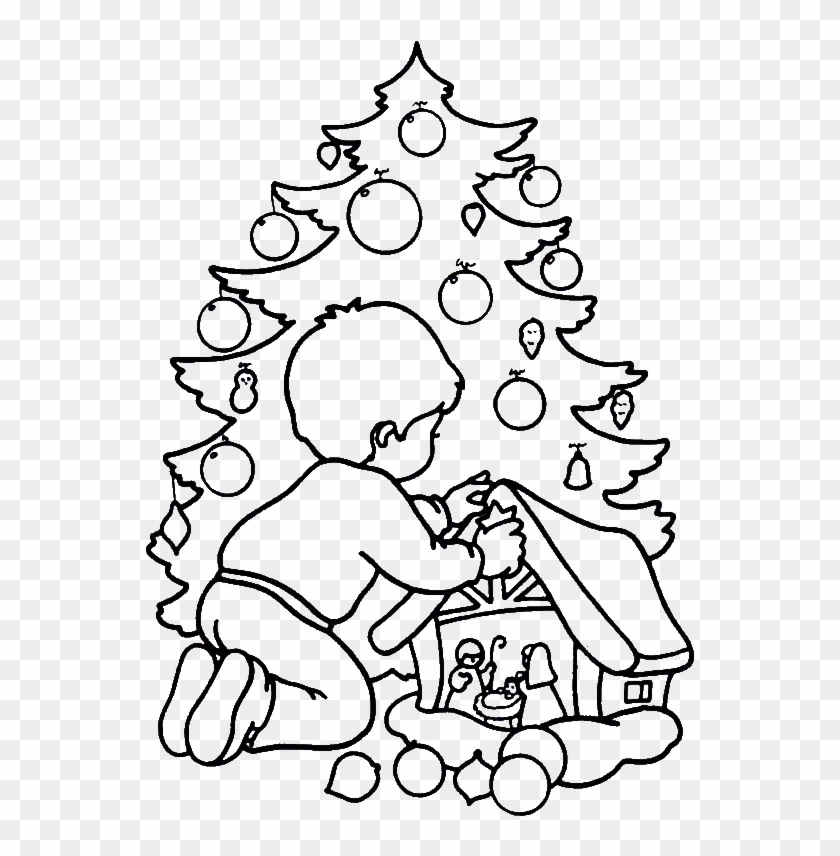 Christmas Day To Color Clipart #3942311
