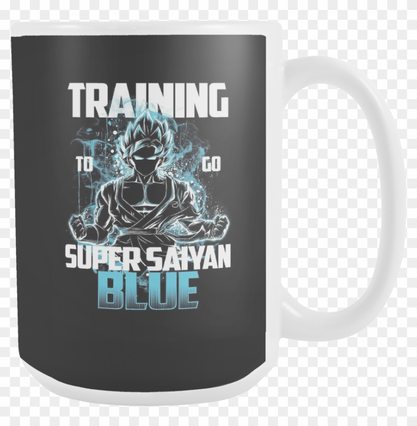 Goku Training To Go Super Saiyan Blue - Coffee Cup Clipart #3942656