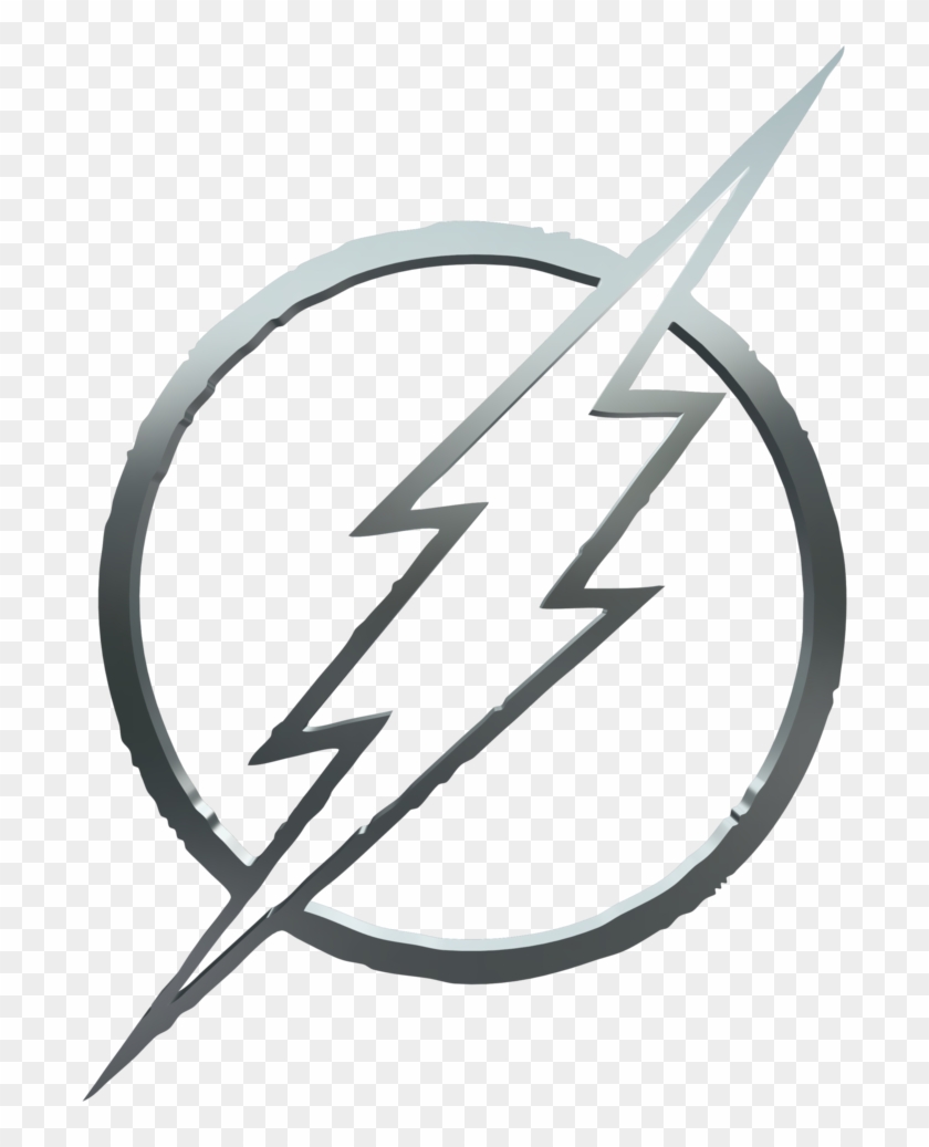 Transparent Flash Symbol Black - White Flash Dc Logo Clipart