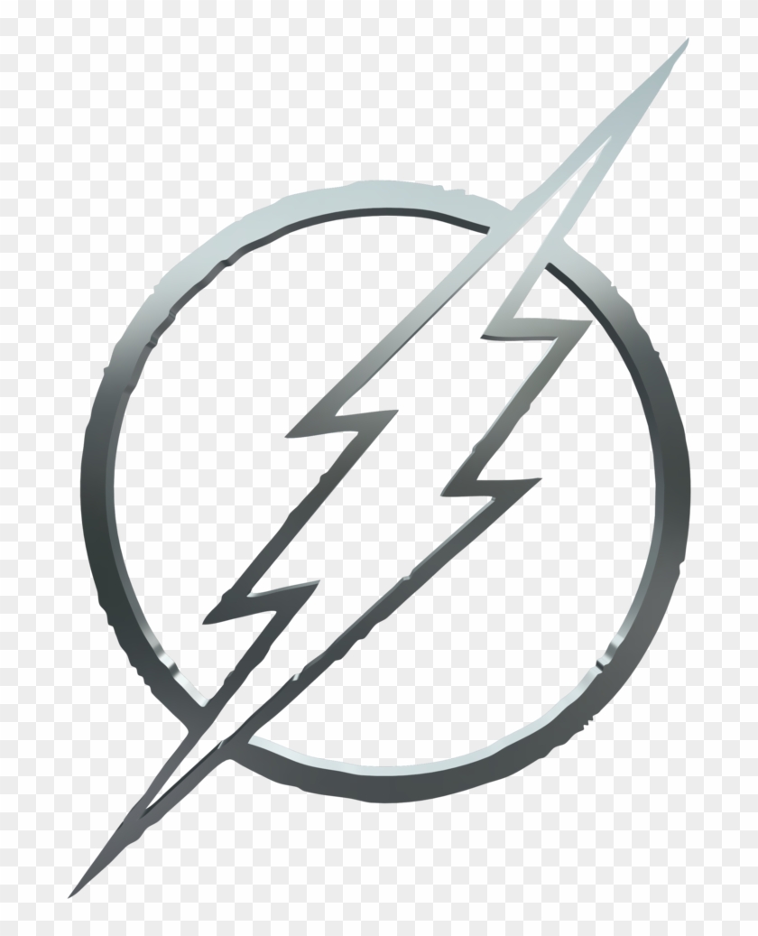 Transparent Flash Symbol Black - White Flash Dc Logo Clipart #3942735