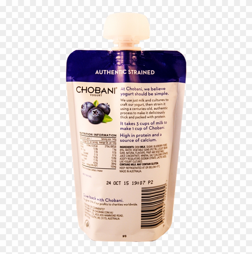 Picture Of Chobani Yogurt Blueberry Flavour 140g - Chobani Clipart