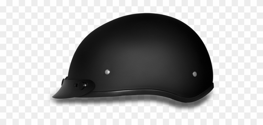 Daytona Flat Black Dot Skull Cap Motorcycle Helmet - Motorcycle Helmet Clipart #3944168