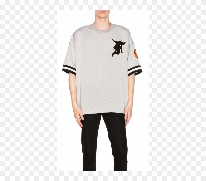 Fog Mesh Away Baseball Jersey - Fear Of God Black Mesh Away Baseball Jersey Clipart