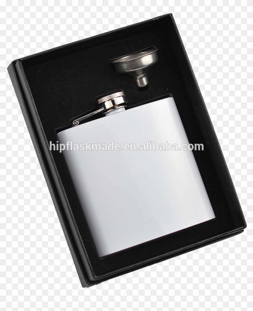 6oz White Spray Paint Stainless Steel Hip Flask With - Mobile Phone Clipart #3944497