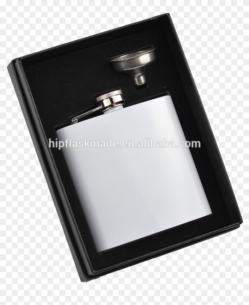 6oz White Spray Paint Stainless Steel Hip Flask With - Mobile Phone Clipart