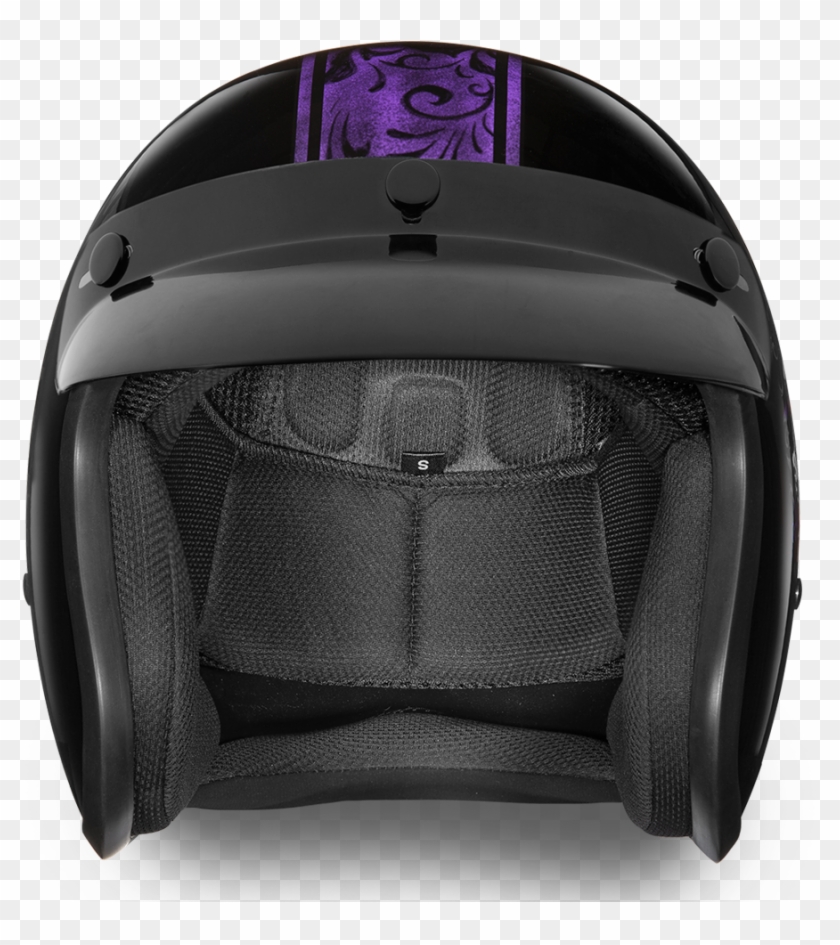 Floral Skull Cruiser Helmet Smallest 3/4 Dot - Motorcycle Helmet Clipart #3944606