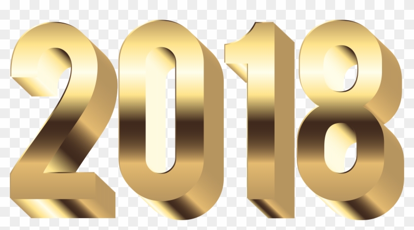 Clip Art - Transparent 2018 In Gold - Png Download #3944614