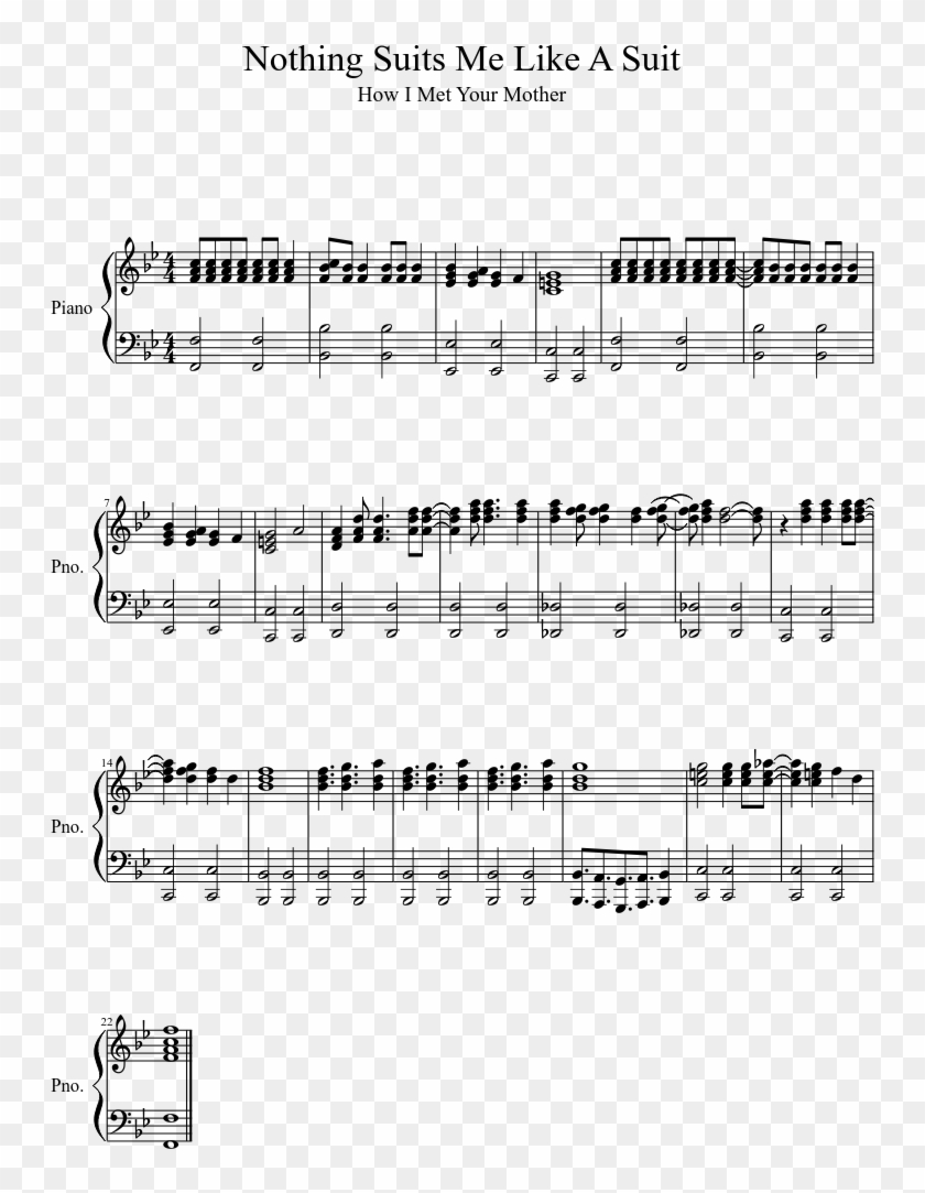 Nothing Suits Me Like A Suit - Love Waltz Piano Notes Clipart #3944834