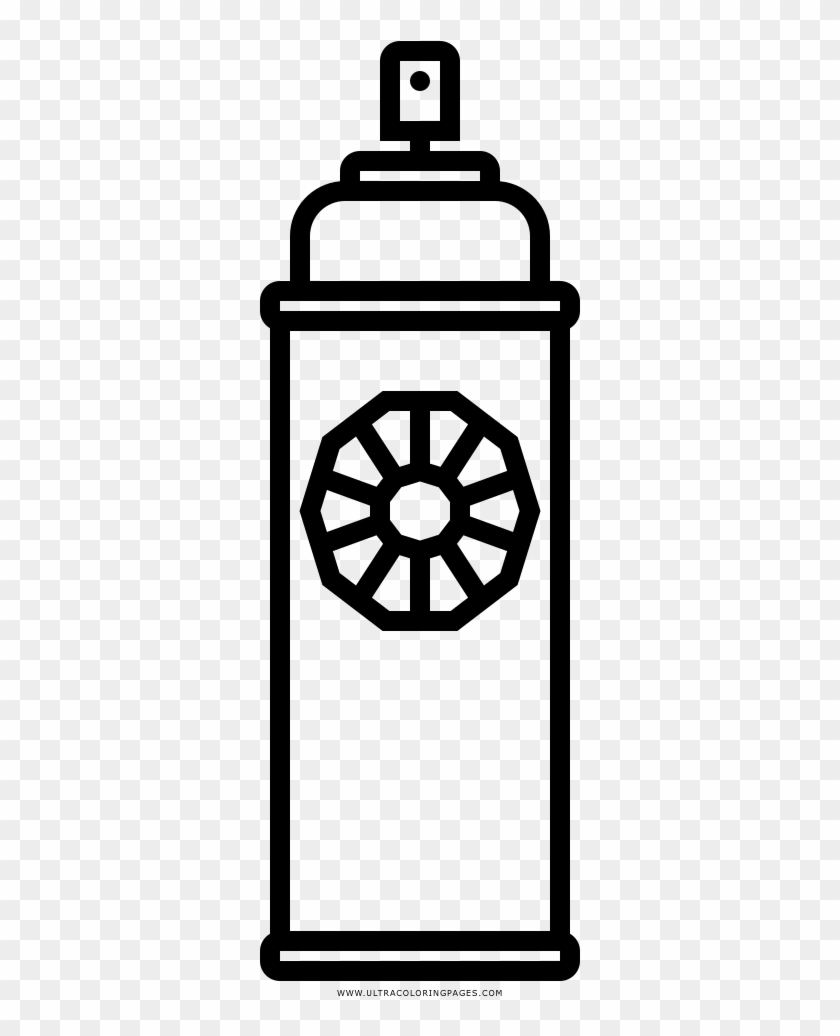 Spray Paint Coloring Page - Line Art Clipart
