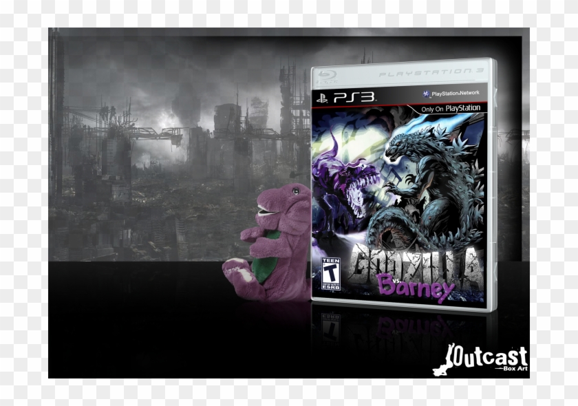 Barney Box Art Cover - Godzilla Vs Game Ps3 Clipart