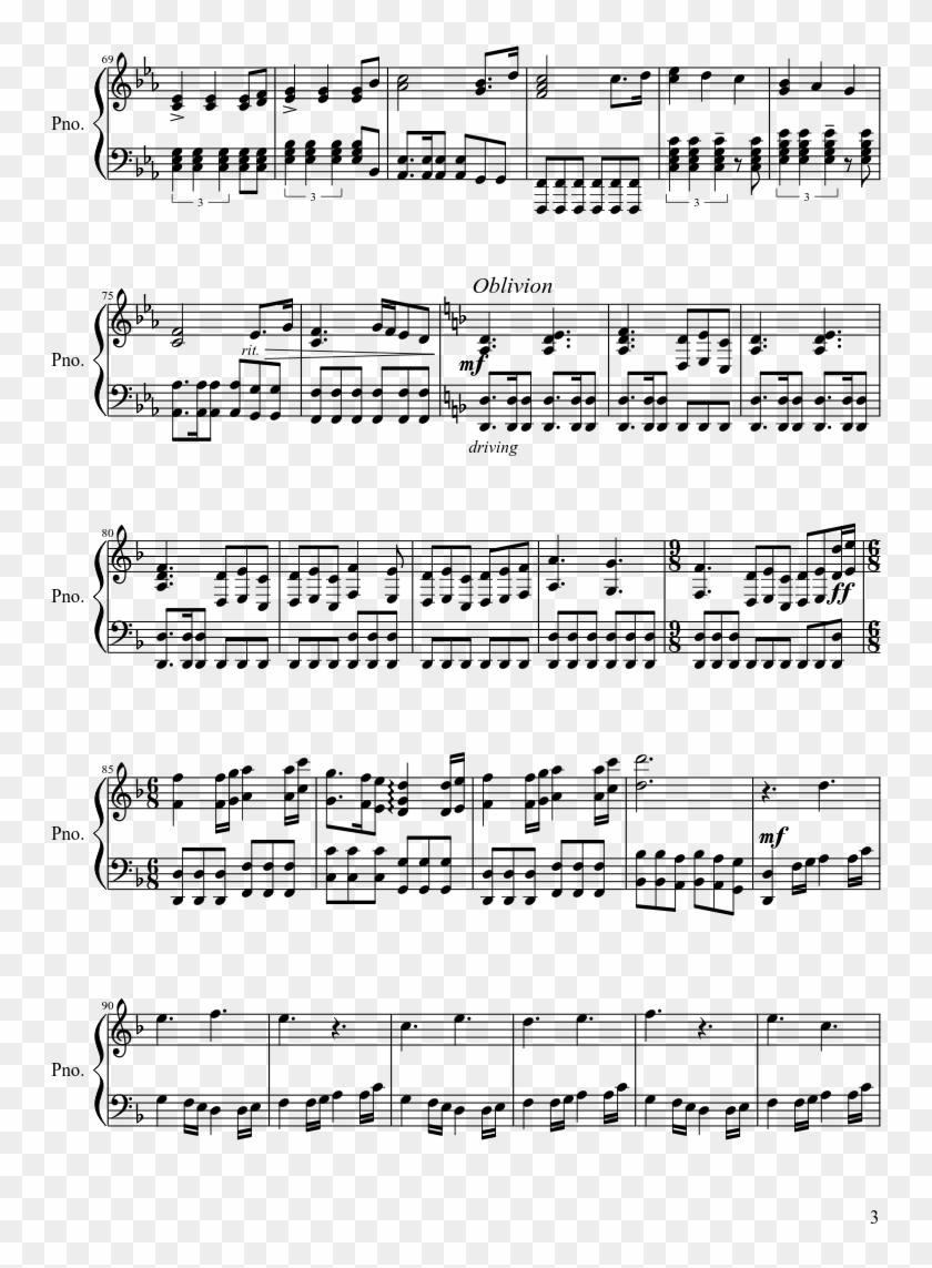 From Arena To Skyrim Sheet Music Composed By Eric Heberling - Other Promise Piano Sheet Music Clipart