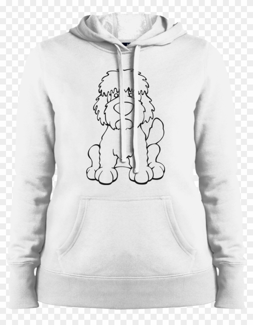 Golden Doodle Ladies' Pullover Hooded Sweatshirt - Sweatshirt Clipart #3946093