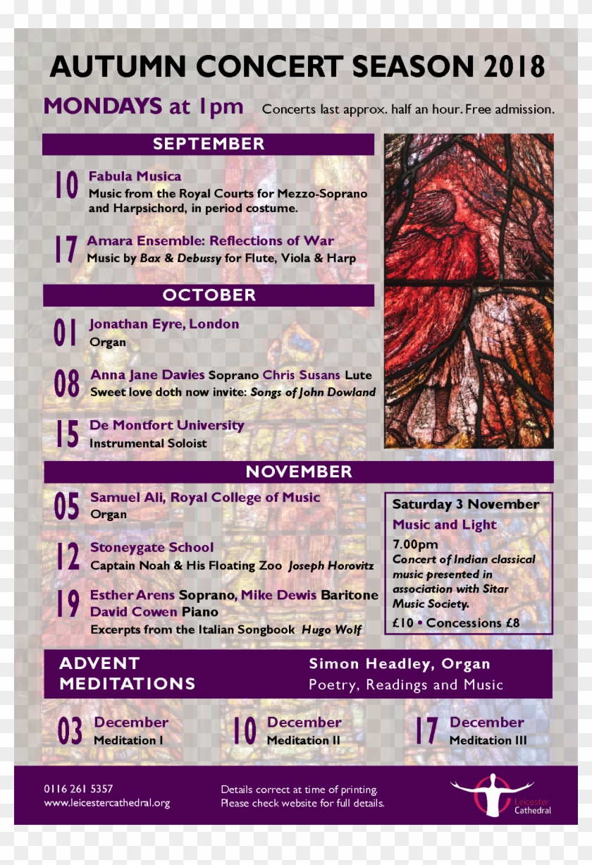 Autumn Concerts Flyer 04 Jul 2018 - Tree Clipart