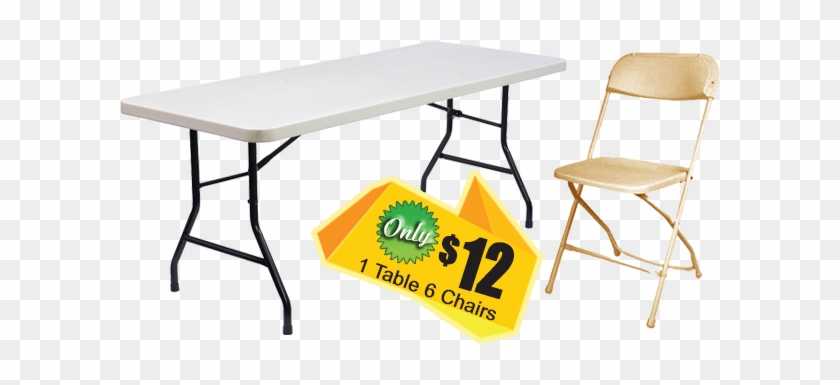 Tables And Chairs - Grey Fold Out Table Clipart