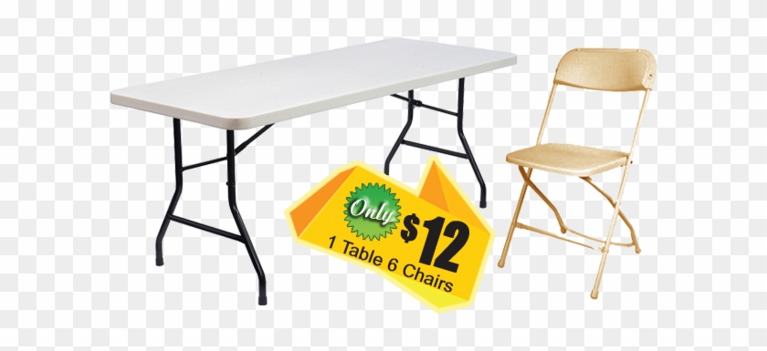 Tables And Chairs - Grey Fold Out Table Clipart #3947217
