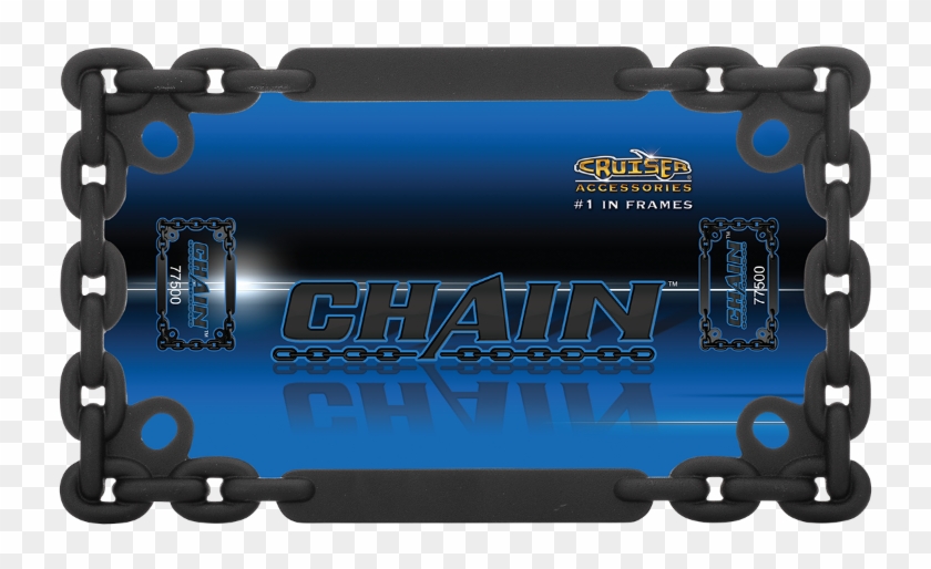 Motorcyle Chain Black License Plate Frame - Steel Casing Pipe Clipart