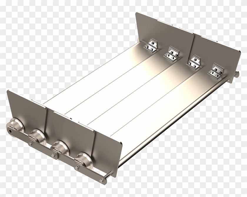 Apron Conveyor Chain And Pans Rendering - Apron Conveyor Clipart #3947976