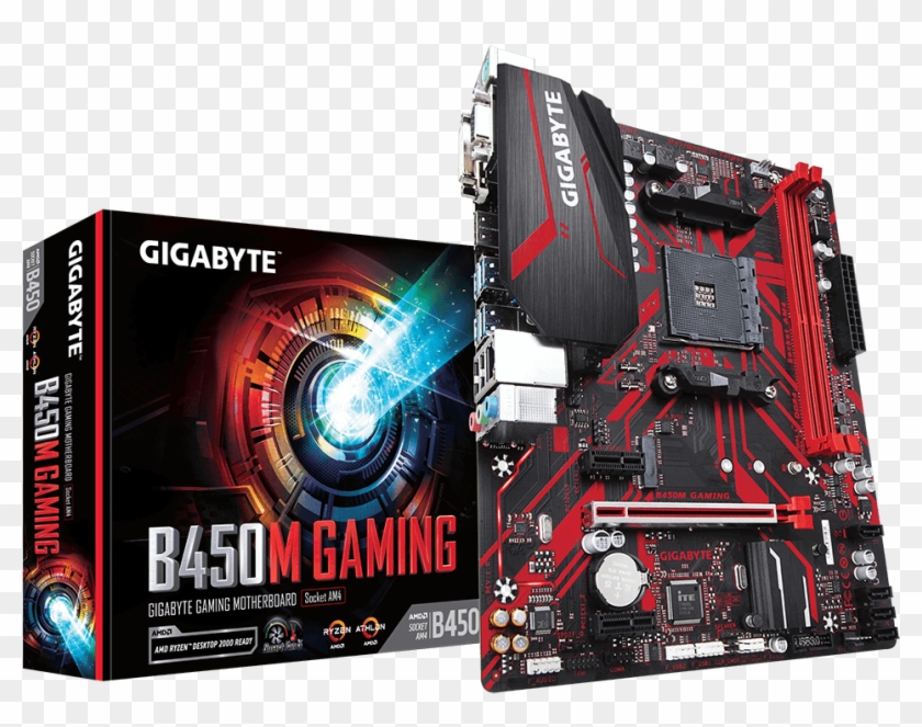 Gigabyte B450 Gaming Motherboard Clipart #3948866