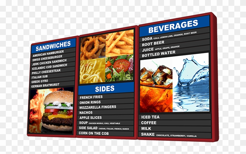 Bistro Backlit Menu Board Series - Backlit Menus Clipart