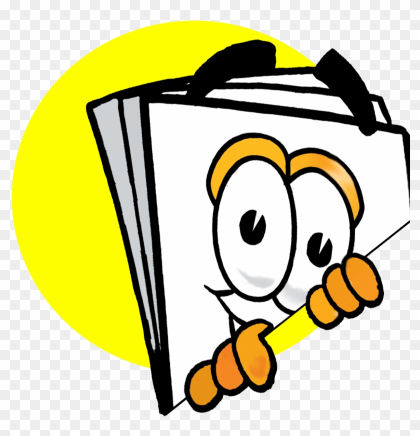 Illustration Of A Cartoon Paper Mascot Peeking Around - Transparent Cartoon Peeking Clipart #3949146