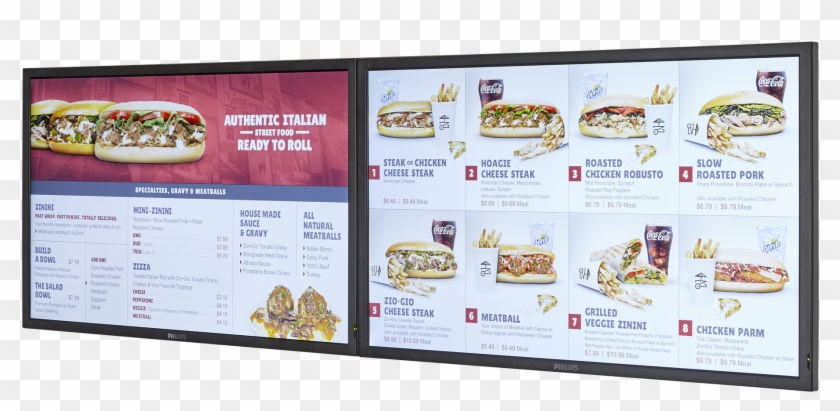 Digital Menu Boards - Digital Menu Display Board Clipart #3949148