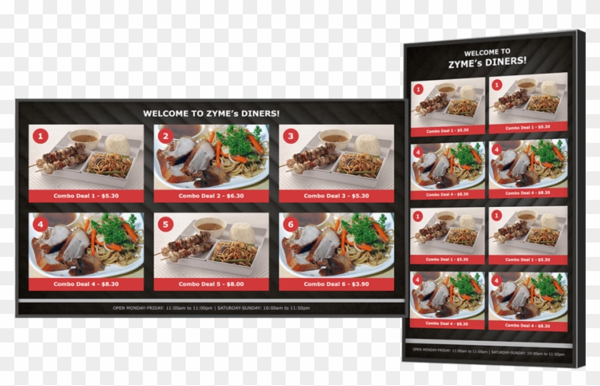 Quick Serve Menu Board - Menu Digital Comida Rapida Clipart #3949238