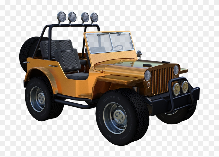 Jeep, 3d, Vehicle, Offroad, Tires, Lights, Car, Drive - Jeep Wrangler Clipart #3949643