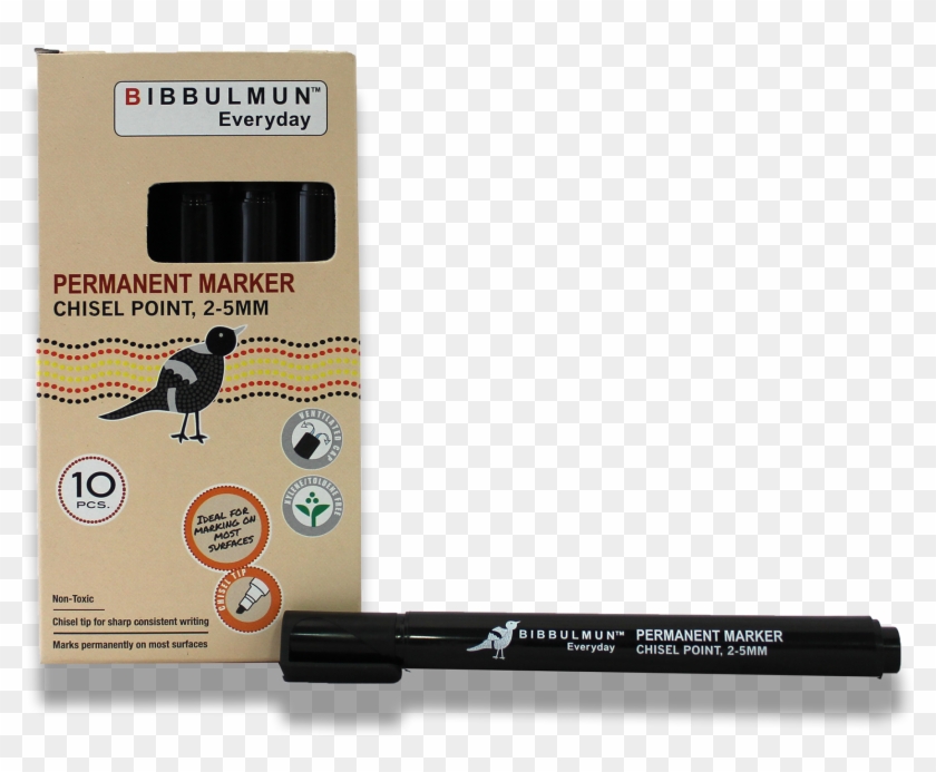 Permanent Marker Chisel Point 12-pack Black - Black Cat Clipart