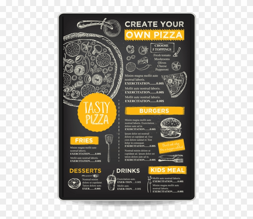 Digital Menu Boards - Flyer Clipart #3949883