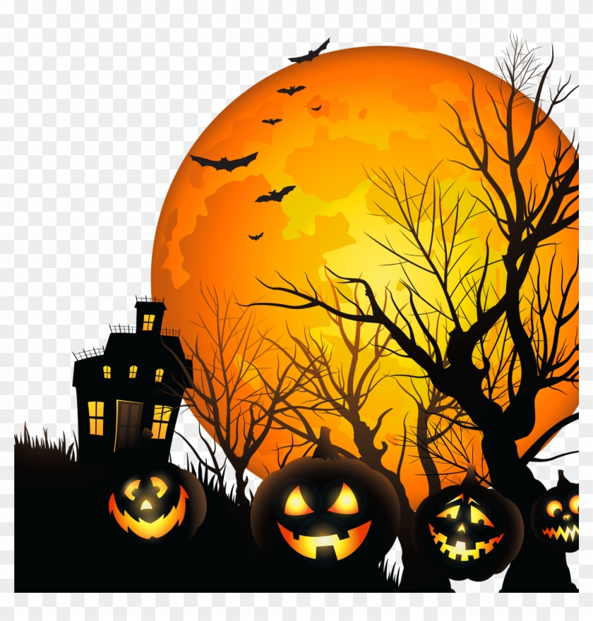 Commander's House Adult And Senior Center - Haunted House Flyer Background Clipart