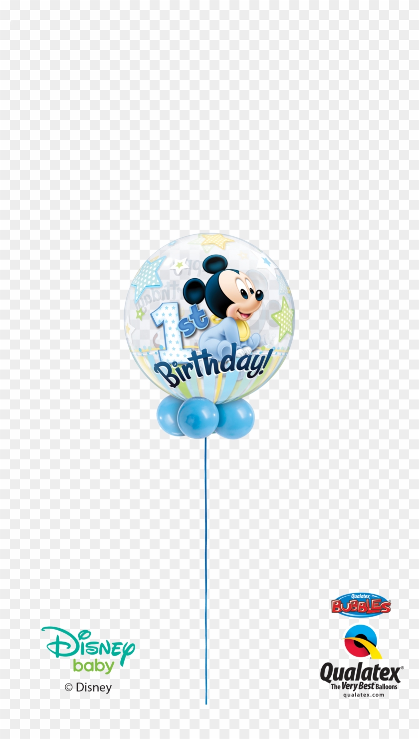 Disney Mickey Mouse 1st Birthday Bubble Balloon - Mickey Mouse 1st Birthday Bubble Balloon Clipart