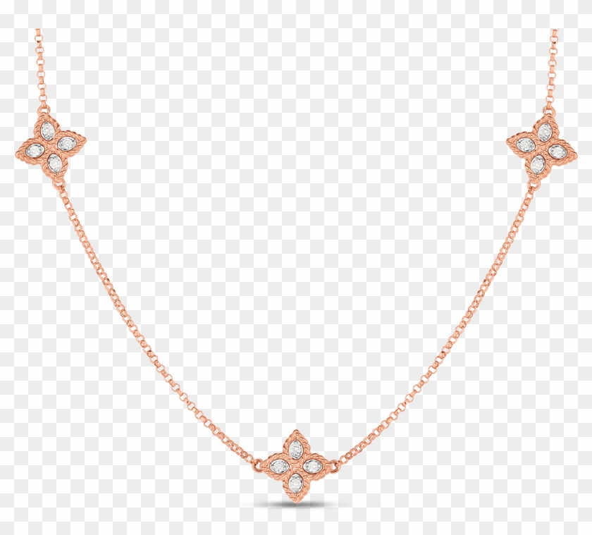 18k Black & White Diamond Reversible Flower Necklace - Necklace Clipart #3950131