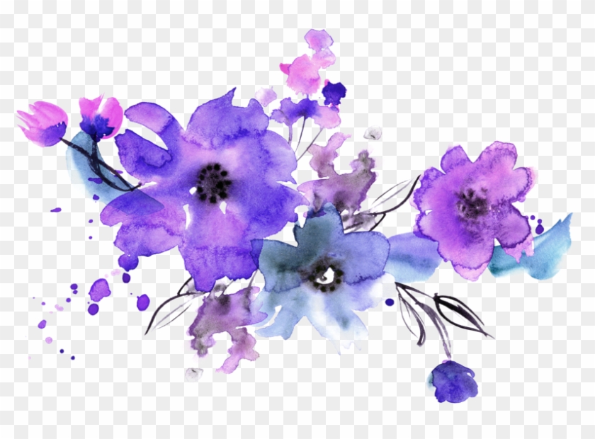 Offering Garden Inspired Cocktails, Sun Drenched Spaces - Free Water Color Flower Purple Clipart #3950960